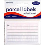 Self-Adhesive Parcel Labels – Pack of 12 Shipping & Mailing Stickers