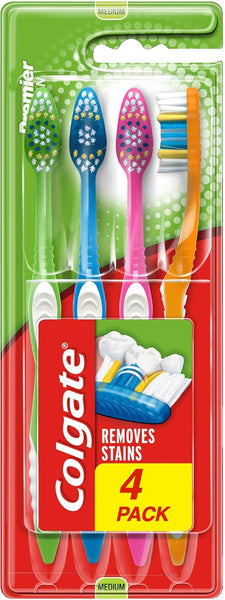 A - Z Colgate Toothbrush Premier Clean 4 Pack White