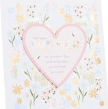 Mother's Day Card for Mother | Card for Mum, Grandma, Wife | Her, Girls, Women | Flowers and Heart Design | With Envelope