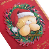 Hallmark Boxed Christmas Card for Someone Special - Cute Forever Friends Wreath and Heart Design