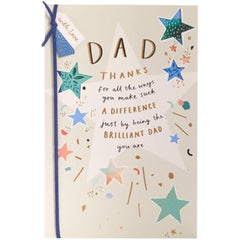 Multiple Stars Design Dad Birthday Card