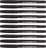 Curve Black Ballpoint Pens - Pack of 10 | Smooth Everyday Writing Pens
