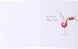 Funny Wine Design Friend Birthday Card