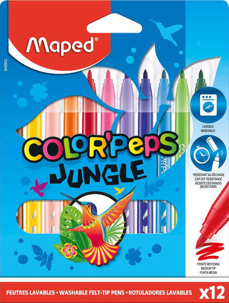 FELT TIPS COLOR'PEPS JUNGLE 2.0 X12  CARDBOARD BOX