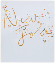 New Job Florals and Butterflies Design Card