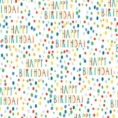 Birthday Wrapping Paper 2 Sheets & 2 Tags
