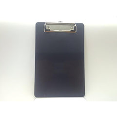 A5 Black Solid Plastic Clipboard with Ruled Side