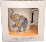 Lesser & Pavey British Designed Barrel Coffee Mug | Ceramic Mugs for Home or Work | Large Mugs for Hot Drinks | Eddie Elephant Tea and Coffee Cups - Bug Art