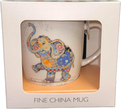 Lesser & Pavey British Designed Barrel Coffee Mug | Ceramic Mugs for Home or Work | Large Mugs for Hot Drinks | Eddie Elephant Tea and Coffee Cups - Bug Art