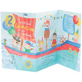 Cute Pirate Design Grandson 2nd Birthday Card