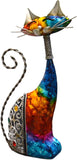 Country Living Hand Painted Metal Standing Cat