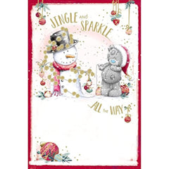 Open Christmas Bear And Snowman