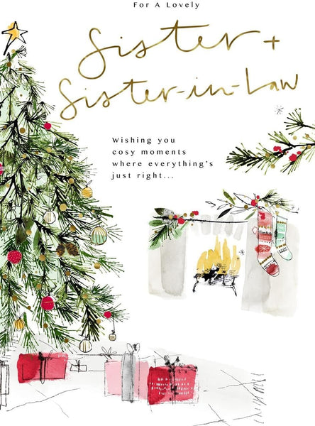 For a Lovely Sister Sister and Sister-in-law Christmas Card