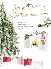 For a Lovely Sister Sister and Sister-in-law Christmas Card