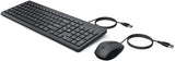 HP 150 Wired Mouse and Keyboard Combo | 1600 DPI | Ergonomically Designed and Quiet Performance