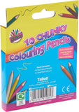 10 Chunky Half-Size Colouring Pencils with Sharpener | Easy Grip for Kids & Toddlers