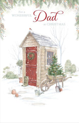 Garden Shed Traditional Design Dad Christmas Card