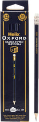 Helix Oxford 2B Graphite Pencils with Eraser Tip – Pack of 12 | School & Office Writing Essentials