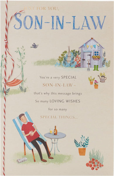 Garden Relax Design Son In Law Birthday Card