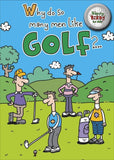Humorous Golf Giggles Greeting Card With Badge