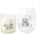 Friend glass and candle set