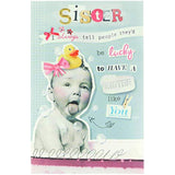 Funny Design Sister Birthday Card