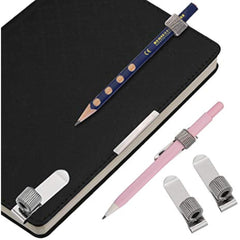 10 x Single Metal Pen Holder With Pocket Clip Silver