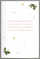 One I Love Laser die cut heart Christmas Card