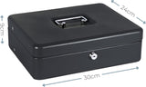 Cathedral Products | "The Ultimate Cash Box" with Foam Lining and Cantilever Coin Tray - Black