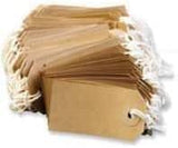 70 x 35mm Brown Strung Tag (Pack of 400)