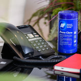 AF Phone & Headset Cleaning Wipes - Contains Alcohol - for Hotdesk, Desk, Call Centre, Games Consoles, Desk Telephone, Reception etc.