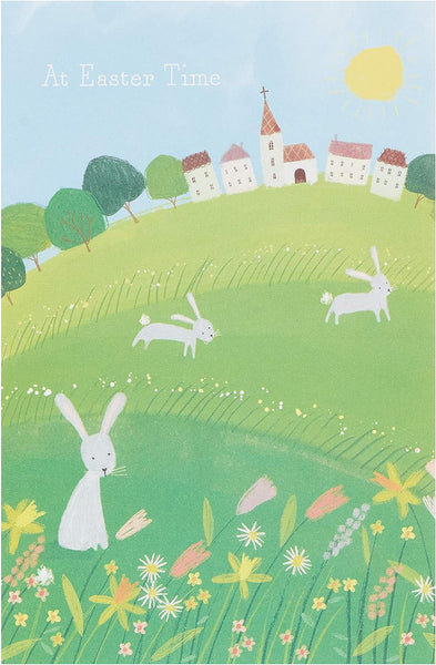 Happy Easter Card 5 Pack, for Him or Her, Easter Wishes Card with Illustrated Design Traditional Easter Card