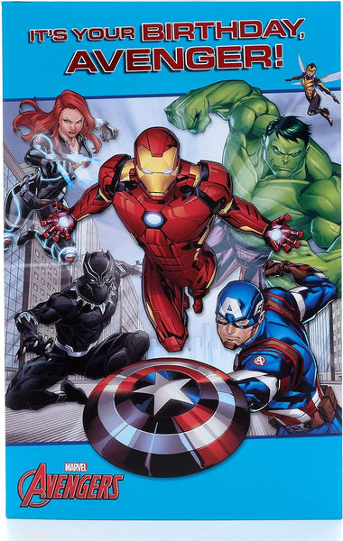 Birthday Card For Him/Boy With Envelope - Colourful Avengers Design