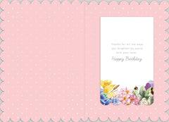 Beautiful Floral Birthday Card for Wife – Elegant & Romantic Design