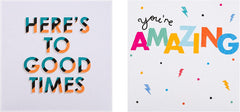 Type-tastic Multipack of 10 in 5 Designs Birthday Cards