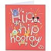 UK Greetings Disney 100 Greetings Card For Him/Her/Friend With Envelope - Hip Hip Hooray! Design