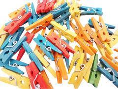 Mini Colorful Wooden Pegs Craft Kit (4.8cm)