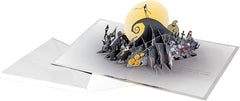 Hallmark Christmas Card, The Nightmare Before Christmas Card, 3D & Pop Up Card, With Gold Foil Details, Black, Navy