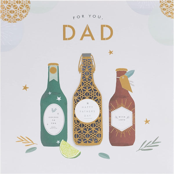 Father's Day Card For Dad With Envelope - Beer Design