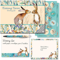 Kissing Hares Gifted Stationery Letter Writing Sets