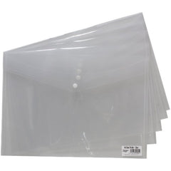 Tiger A3 Clear Stud Wallet Folder – Plastic Document Holder with Snap Closure