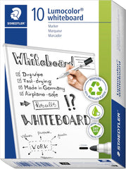 Lumocolor 351 Whiteboard Markers – Bullet Tip Black (Pack of 10)
