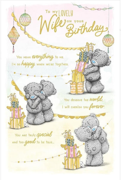 Me To You Bear Lovely Wife Birthday Card