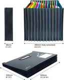 Rapesco SupaFile™ Twin Pack A4 13-Part Landscape Desktop Expanding File with Multi-coloured Dividers
