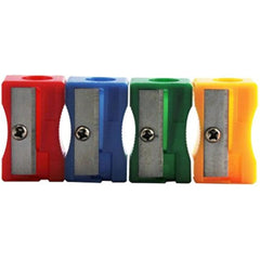Tiger One Hole Plastic Pencil Sharpener – Assorted Colours (Single)