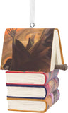 Harry Potter Stacked Books With Wand Christmas Ornament