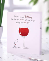 Funny Wine Design Friend Birthday Card