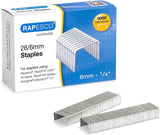 Rapesco Galvanised Staples 26/6mm Silver (Box of 5000)