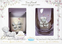 Friend glass and candle set
