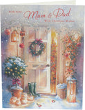 Home Scene Mum & Dad Christmas Card